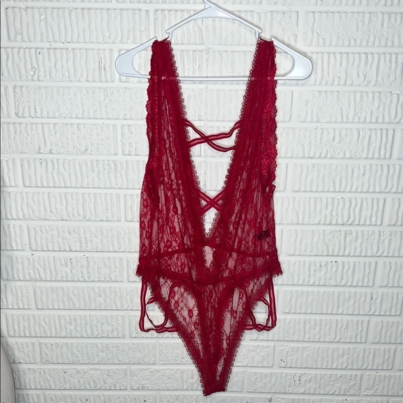 Frederick's of Hollywood Other - Frederick's of Hollywood Crimson Lace Bodysuit